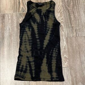 All Saints tie dye tank green/black size 00